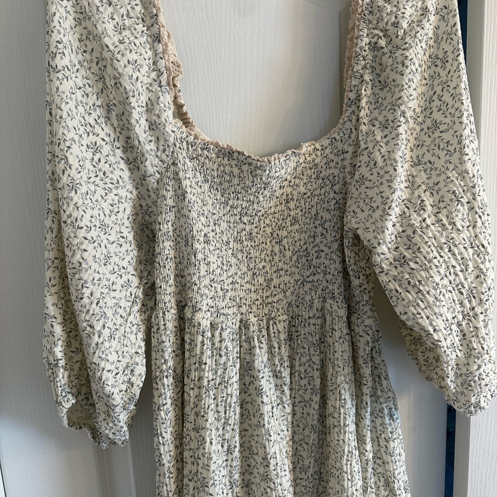 Cream Floral Rylee + Cru Maxi Dress